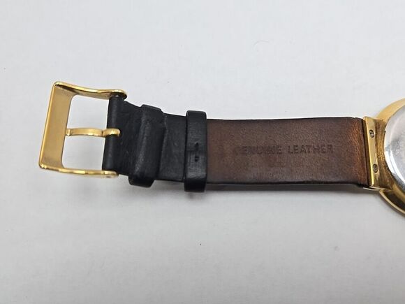 Skagen Leonora SKW2124 Women Gold Tone Crystal Bezel Black Dial Date New Battery main image 7
